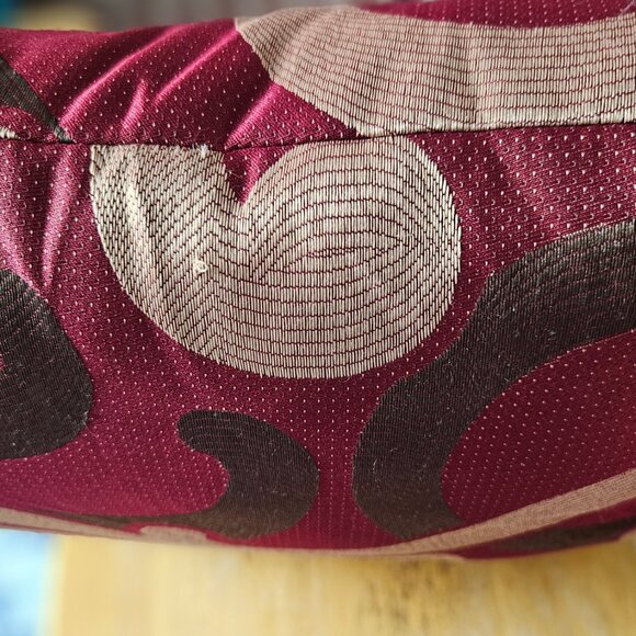 Elegant Maroon Gold Throw Pillow Accent Decor - Picture 10 of 11
